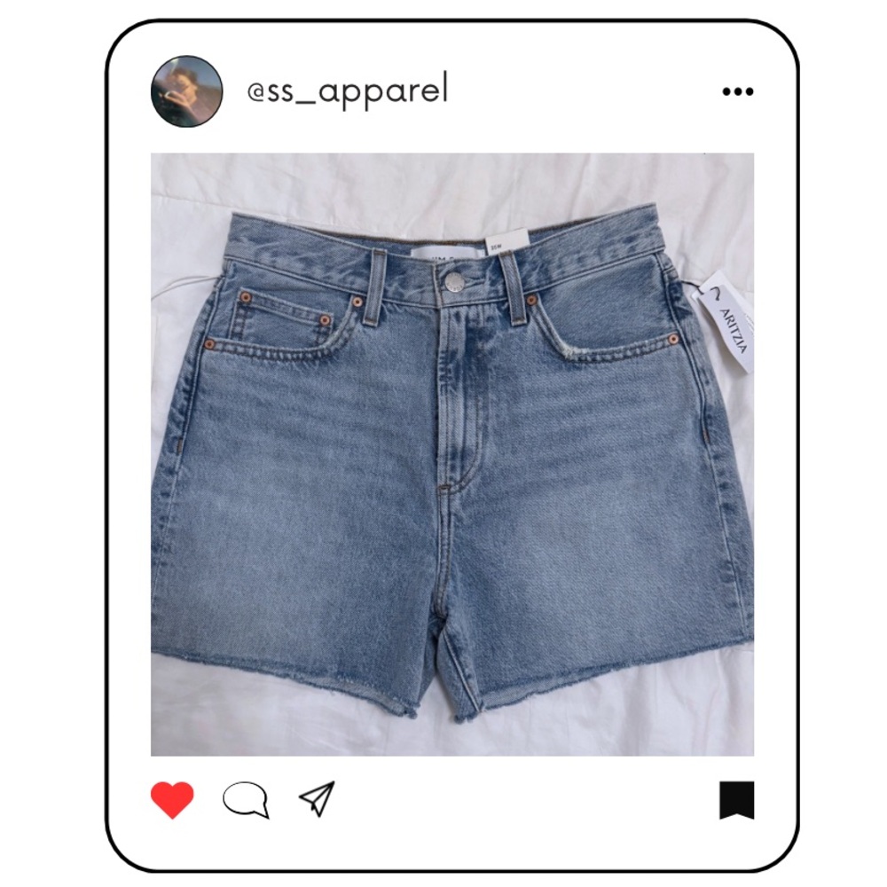 NWT Denim Forum Blue Jean High-Waisted Loose Shorts